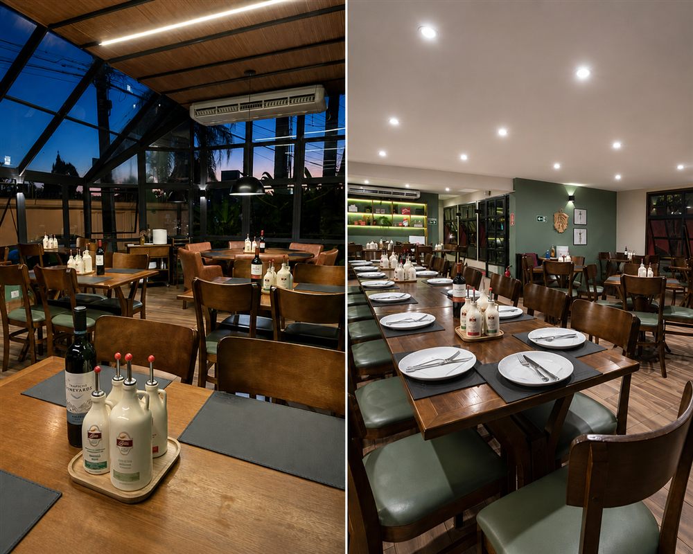 Ambiente interno da Babbo Pizzaria unidade São Dimas